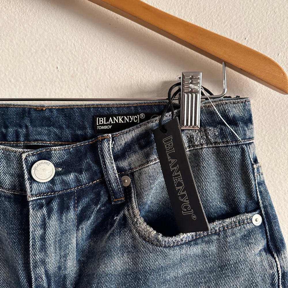 SAM EDELMAN Deep Blue Distressed Jean Shorts SIZE 00/24 Classic Walking Medium - Picture 7 of 9